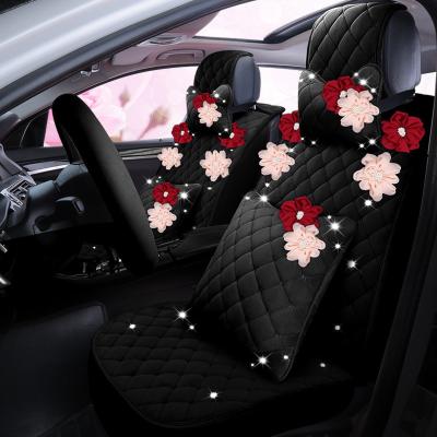 China Chinese Style Flower Series Car Durable Cushion Mat Luxury Seat Covers for sale