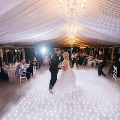 China Warehouse 16x16ft Wireless White Starlit Led Dance Floor Panel For Wedding Party for sale