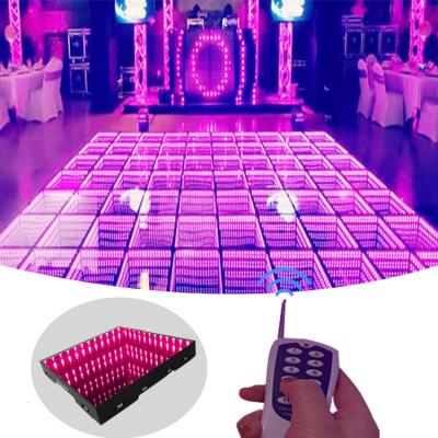 China Party and wedding event led to illuminate double mirror 3d mirror led dance floor for wedding party light for sale