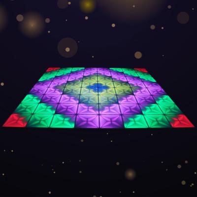 China Star Effects Lit Up Magnetic Wireless Battery Colorful Magic Star Dance Floor Led Panels Hire USA for sale