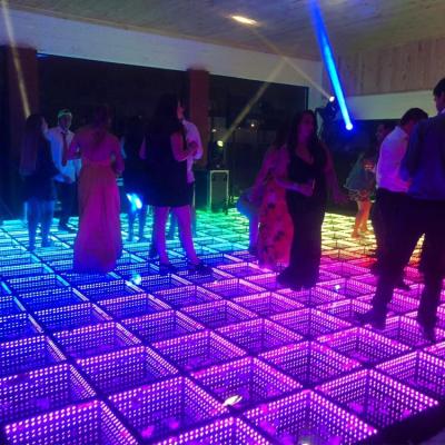 China Hotel DJ Disco Music Sparklers Magnet 3d Mirror Led Display Dance Floor For Rent Miami for sale