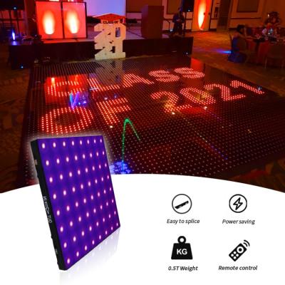 China Warehouse Design Digital TOP Lightweight Acrylic Portable Magnet Led Digital Dance Floor Tiles Kit For Disco for sale