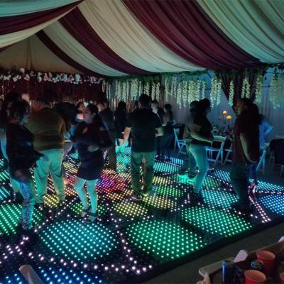 China Event / Wedding / Disco RGB LED Pixel Dance Floor Lights / Easy Glueless Led Dance Floor Video for sale