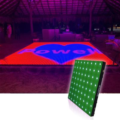 China Hotel top hot sale led pixel dance floor black disco on the dance floor light floor for rental party for sale