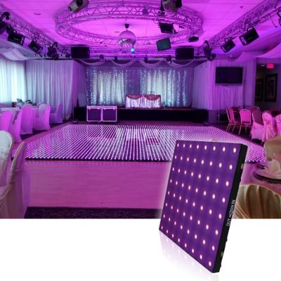 China Warehouse wireless remote control kids led tempered glass dance floor mat for disco kit for sale