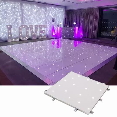 China Black And White Party And Wedding Event RGBW Starlight Led Dancefloor , Led Wedding Dance Floor For Sale for sale