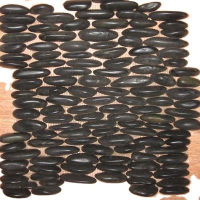 China Modern Stacked Wall Pebble Mosaic Standing Pebble Tile For Flooring Wall Bathroom for sale