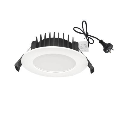 China Modern SAA IP44 Flicker Free UGR 19 Recessed 13W Cut Out Height 90mm Plus 0.6 Meters Wire And Plug In Dimmable Downlight for sale