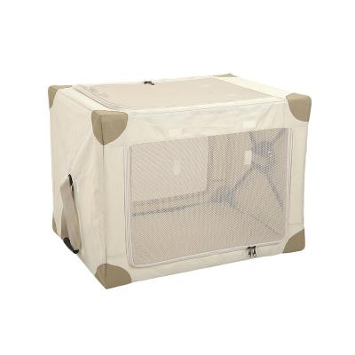 China Breathable Dog Crate Indoor And Outdoor Easy Folding Collapsible Small Iron Metal Magic Cube Cat Dog Pet Cage for sale