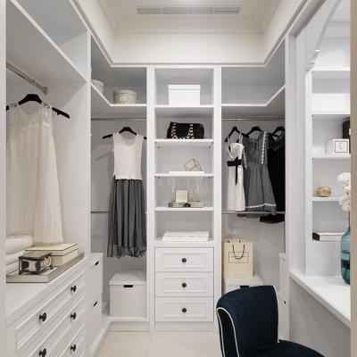 China (Other)Adjustable Custom Luxury Bedroom Led Wardrobe Lightweight Walk-in Closets Modern Women Men Bed Room Walk-In Closet Set Systems For Clothes for sale