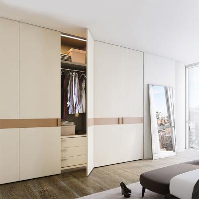 China Guangdong Foshan Large White High Gloss Wood 6 Door Wardrobe Furniture (Others) Manufacturer Six Doors Almirah Adjustable Home Bedroom Wardrobes for sale