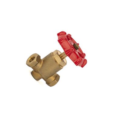 China General Forged Brass Double Outlet Double Stop Valve Control for sale