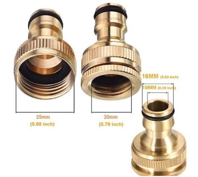 China Brass Garden Hose Pipe Connector 1/2 Inch To 3/4 Inch Male Thread for sale