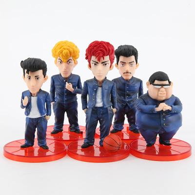 China Cartoon Toy Anime Slam Dunk Figures 5 PCs Set Q Versions Sakuragi Hanamichi Action Number for sale