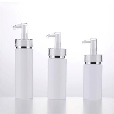 China Eco-friendly Flat Shoulder Bottle , Pump Bottles Pet Hot Sale 250ml Screen Printing Beauty Packaging Screw Cap for sale