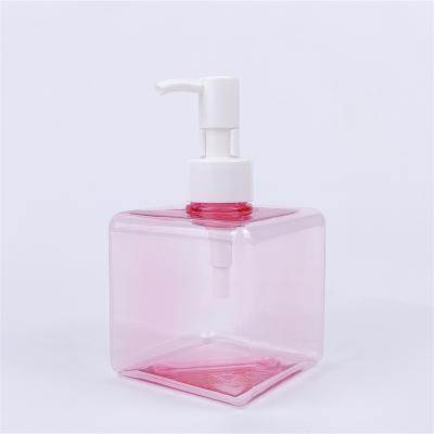 China 250ml 450ml 650ml Square Cosmetic Empty Packaging Plastic Shampoo Bottle For Lotion for sale