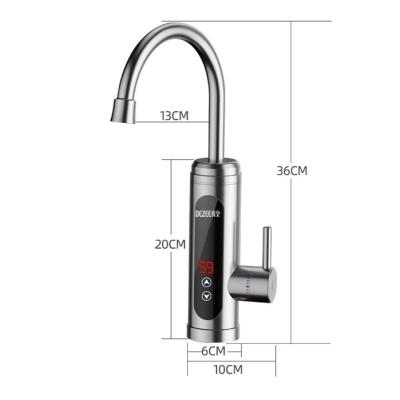 China Digital Thermostatic Fast Electric Instant Heating Tap Faucet Water Heater Faucet Temperature Control Tankless Faucet for sale