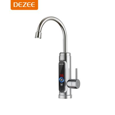 China Custom Tankless Mixer Tap LED Display Water Heater Electric Faucet Tap Factory Thermostatic 220V 3000W for sale