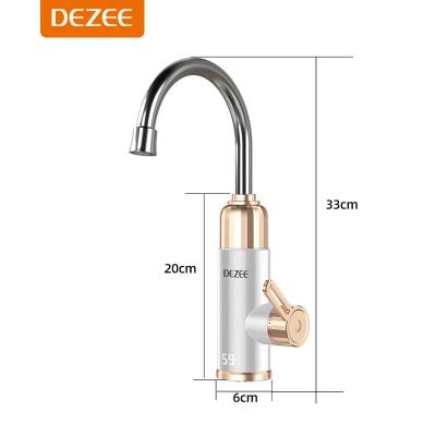 China Faucets Electric Kitchen Faucet With Temperature Display Built-in Plastic Swivel Faucet Instant Electric Heating Tankless Water Heater for sale