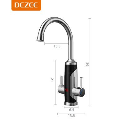 China Thermostatic Smart Temperature Control Instant Heating Faucets With Built-in Temperature Show 3000W Tankless Heater Faucet for sale