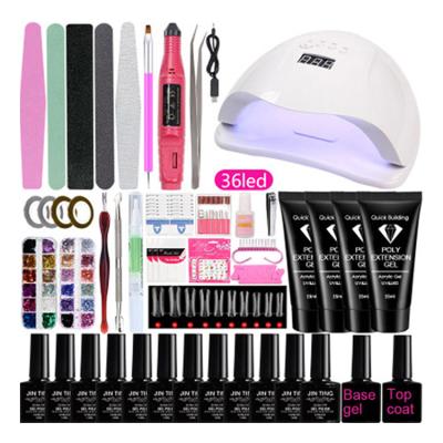 China Nail Art Beauty Kit With Uv Lamp Nail Art Gel Polish Nail Set 36w Professional UV Led Light for sale