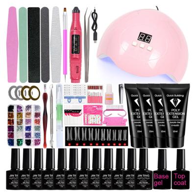 China Full Nail Art Full Poly Gel Nail Art Kit Set For Nail Art Beauty for sale