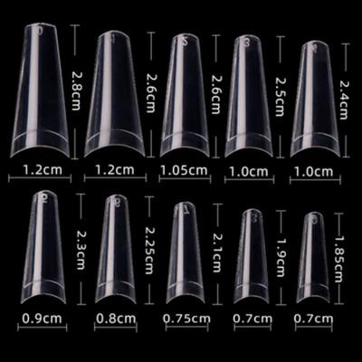 China Design Cover Half Flat Head Nails ABS Artificial Nail Tips for sale