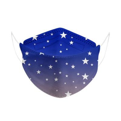 China Wholesale Four Seasons 4 Layer Gradient Stars Print Mask Platypus 3D Fish Shaped Kids KF94 Disposable Face Mask for sale