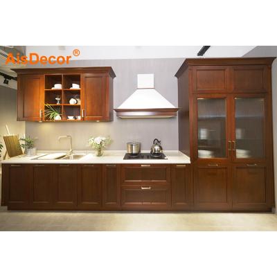 China Solid Wood Solid Wood Modular Kitchen Sideboard From China Factory Wholesale Price for sale