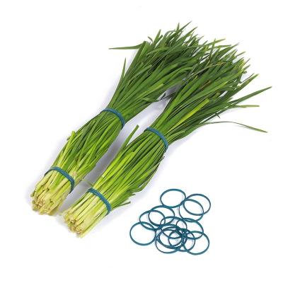 China Environmentally Friendly Most Popular Factory Price Cheap Blue Natural Rubber Rubber Band Use For Vegetable 1.5 Inch. of diameter for sale