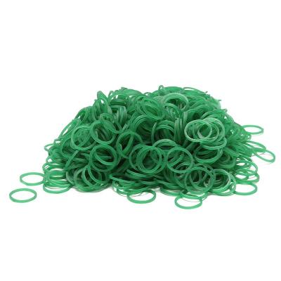 China Best Quality Environmentally Friendly 0.8 Inch In Diameter Household Green Rubber Bands For Silver for sale