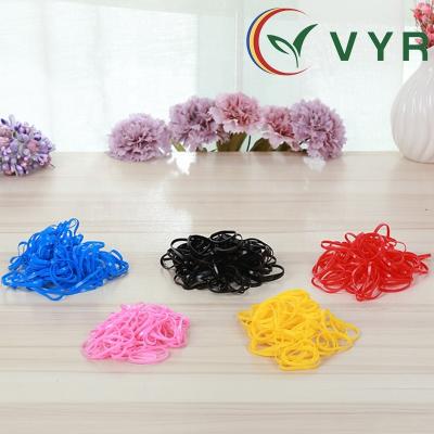 China Solid Color Environmental Friendly Rubber Circle VYR Ring TPU Elastic Hair Bands for sale