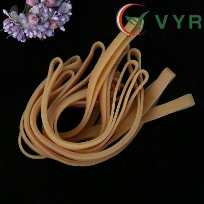 China Vietnam elastic band of a good quality elastic band flat latex environmental friendly Brown 25cm long wholesale for sale