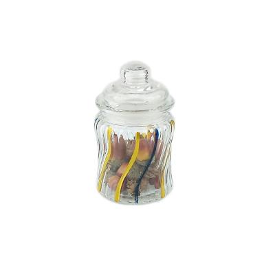 China Freshness Preservation Decorative Glass Material Candle Canning Jar With Glass Lid for sale