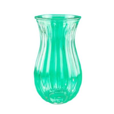 China 1600ml Or 56OZ Round Clear Glass Vase Flower Pot Viable Tabletop Glass Vase for sale