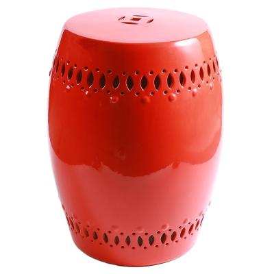 China Removable Cover Best Selling Goods Using Unique Creative Design Ceramic Drum Stool for sale