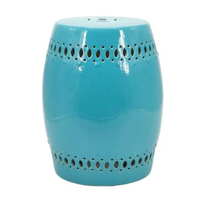 China Removable Cover Low Price Guaranteed Quality Unique Creative Design Ceramic Drum Stool for sale