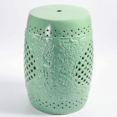 China Cover Removable Suitable Price Top Quality Model Carving Custom Ceramic Drum Stool for sale