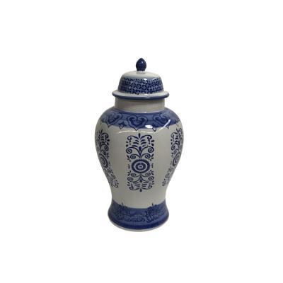 China Modern high quality Chinese style retro exquisite ceramic general pot with lid for sale