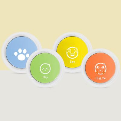 China Plastic Newly Designed Educational Dog Response Button Push Dog Talking Paw Buttons Mini Dog Voice Recording Talk Buttons for sale