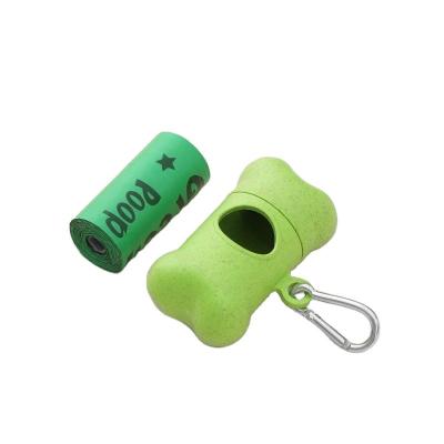 China Viable Custom Printed Bone Form Biodegradable Dog Poop Waste Poo Bag Holder Dispenser for sale