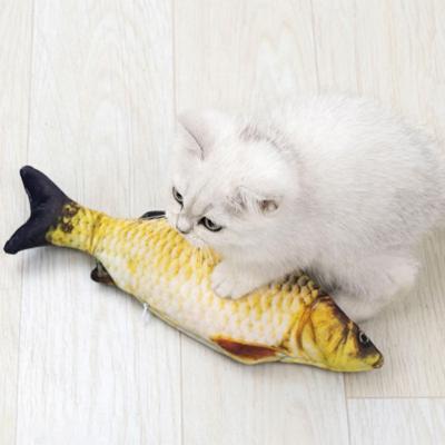 China Simulation Plush Catnip Fish Toy Pet Chew Toy Cat Doll Pillow Pet Toys Viable Fish for sale