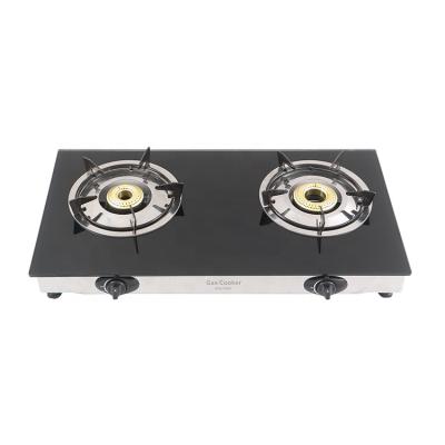 China High quality household low price Europe gas cooker double burner kitchen appliance tempered cooking glass tempered cooktop for sale