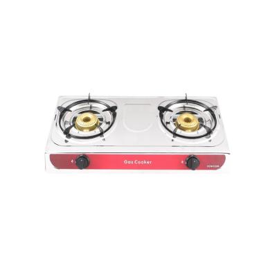 China Fashion Commercial Attractive Design Kitchen Factory OEM China Double Stainless Steel Panel Table Top Cooking Gas Stove for sale