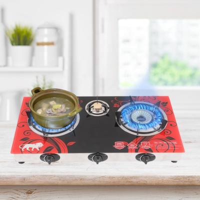 China Replacement Parts Amazon Places Oven Set Easily Cleaned High End Classic All Custom Wholesale 3 Burner Cook Zone Gas Stove With Grill for sale