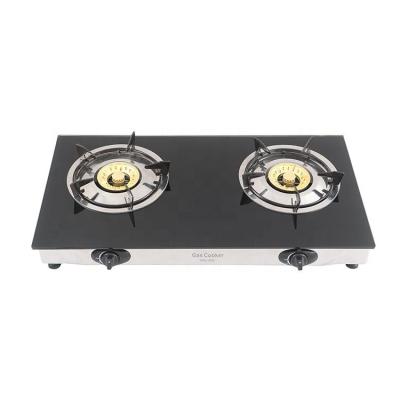 China New design 2 burner household stove kitchen commercial wok double retails tabletop lpg stove japan slim gas cooker in pakistan for sale