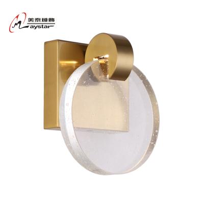 China New Modern Simple Style Crystal Panel Wall Light for sale