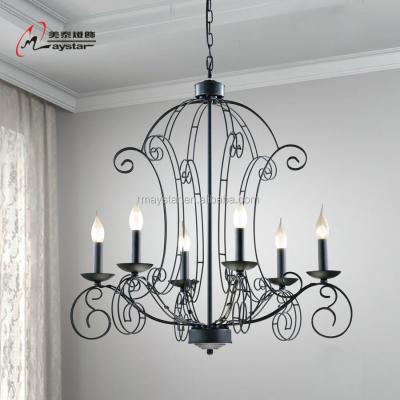 China Hotel Vintage Iron Art Chandelier Pendant Light Gothic Industrial Candle Light For Church for sale