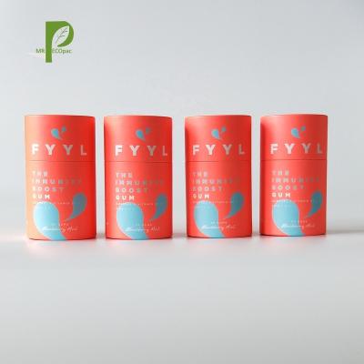 China Biodegradable Empty Round Paper Candle Wrapping Paper Box Food Deodorant Tubes Packaging Paper Tube For Tea for sale