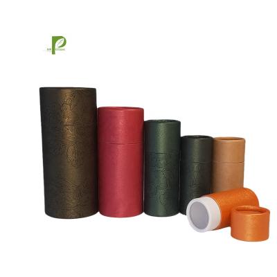 China Round Tubes Biodegradable Paper Containers Box Packing Package Jar For Cosmetic Essential Oil for sale